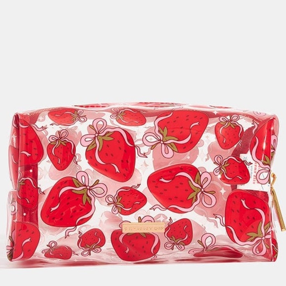 Skinnydip London strawberry bow, make up bag Cosmetic Bag - Picture 7 of 7